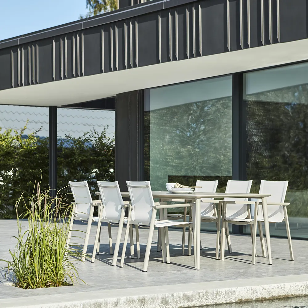 Delia stacking chair khaki/textilene