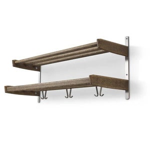 Meja Hat rack 90 cm 2 shelves Smoked Oak