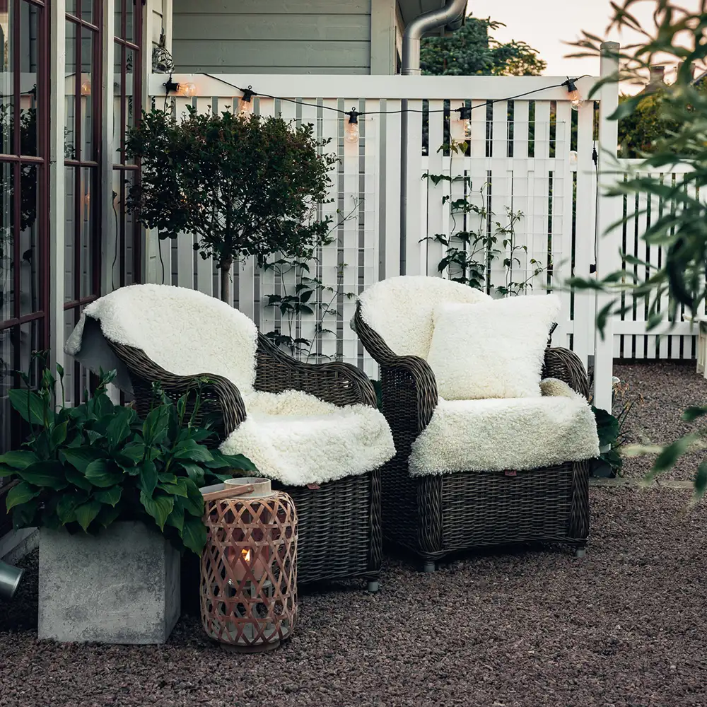 Curly sheepskin 1,5 White