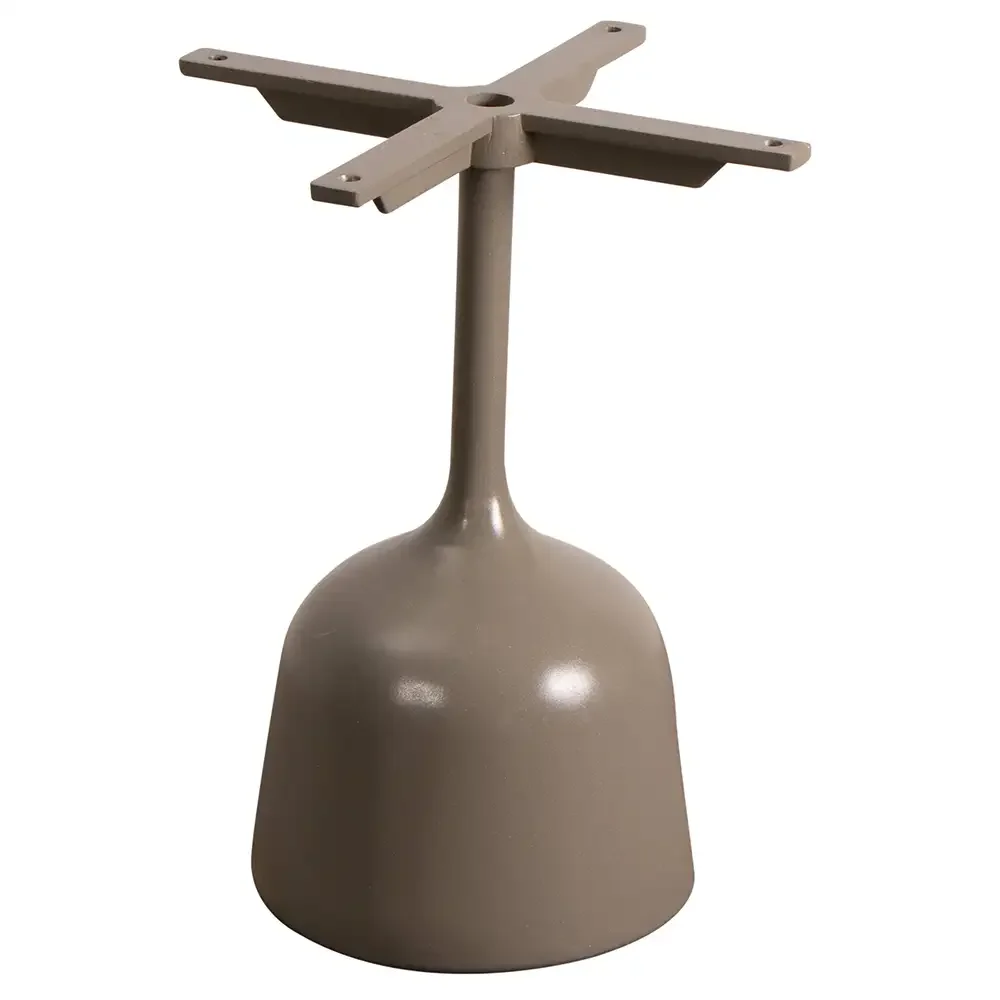 Glaze coffee table base small Semi glossy base Taupe, aluminium