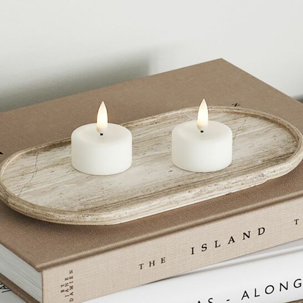  LED tea lights 2-pack 4.1x4.5 cm white