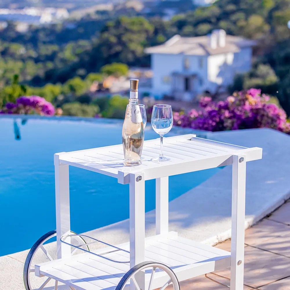 Serving trolley White Aluminium