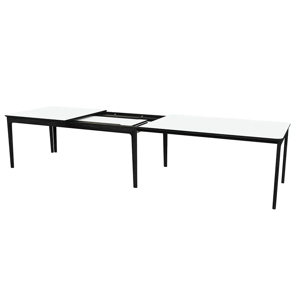 Sm27 Table Black Oak Lacquer/White Laminate