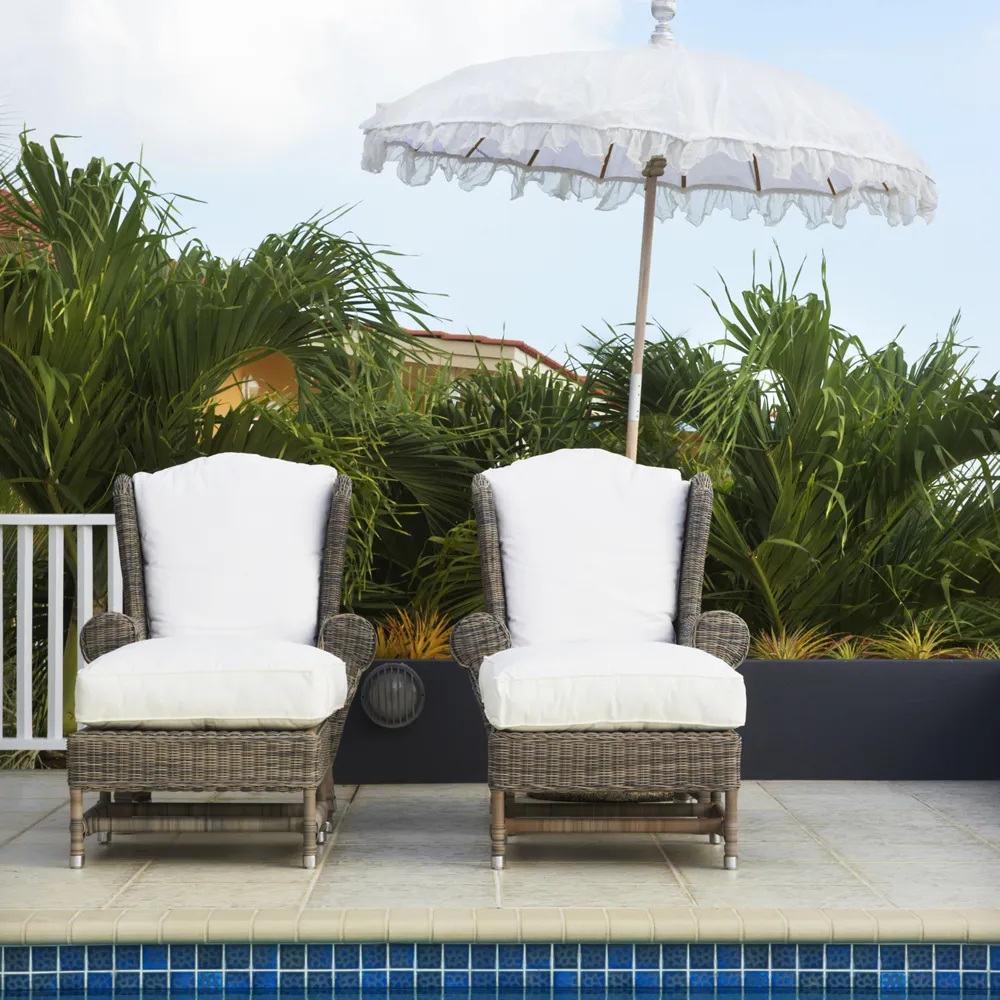 Nicolas wingback armchair artificial rattan