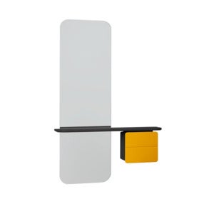 One More Look Mirror Black Oak/ Nuance Orange