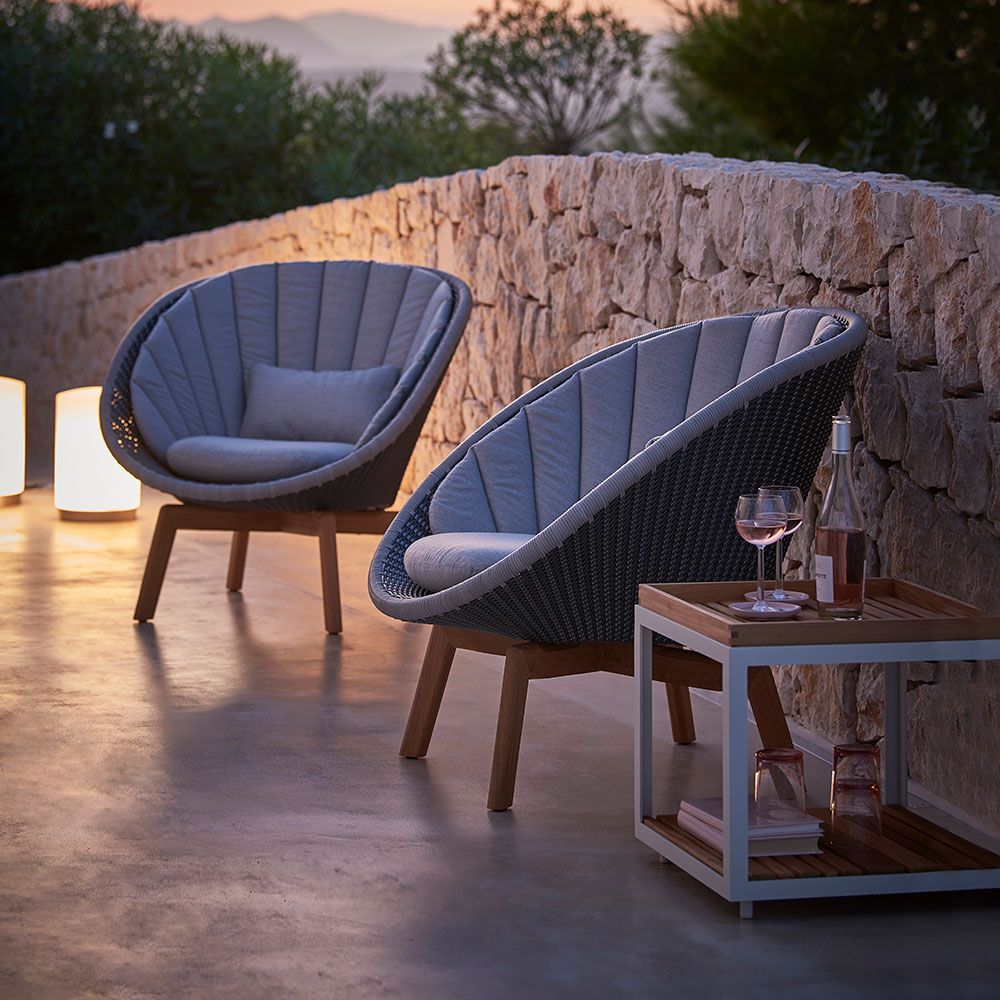 Peacock Lounge Armchair Grey