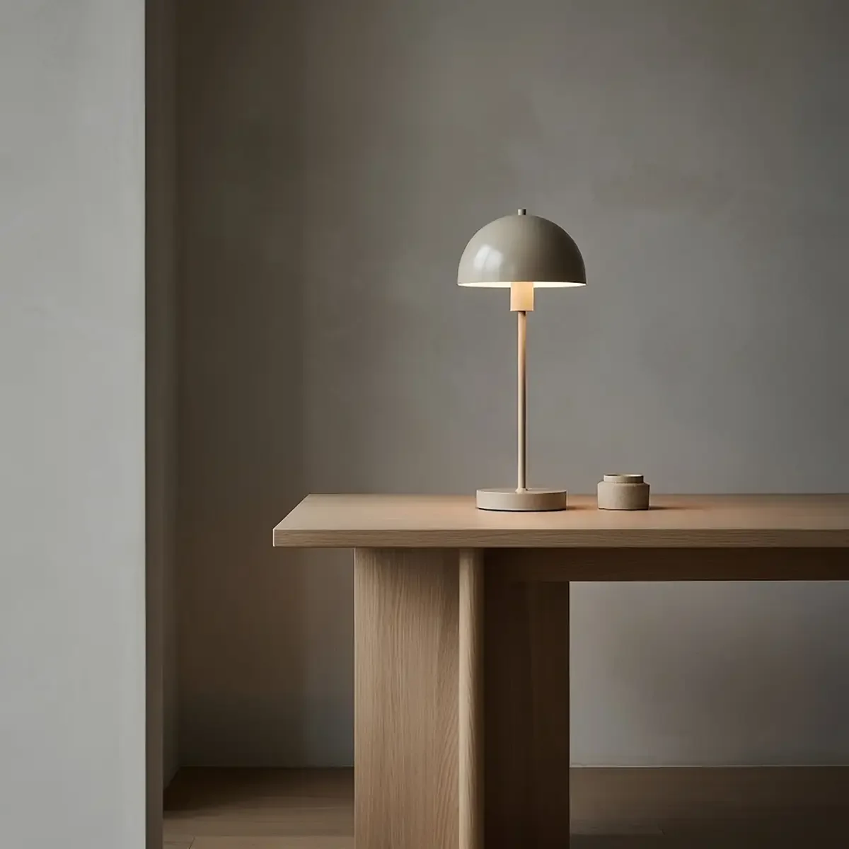 Vienda putty grey Table lamp Ø19,5xH47,5 cm Metal