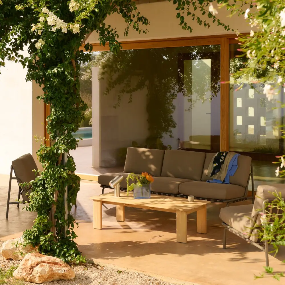 Lounge Chair Settle Ribbed Weave 5/Taupe