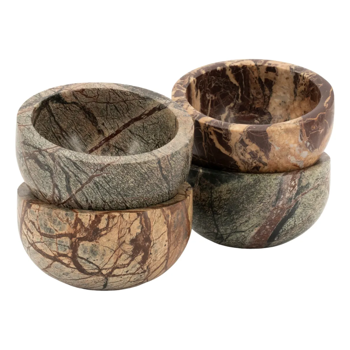 Kawa ( set of 4) 13,5x13,5x7 cm marble multicolour