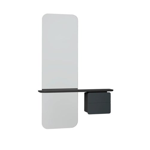 One More Look Mirror Black Oak/ Anthracite Grey