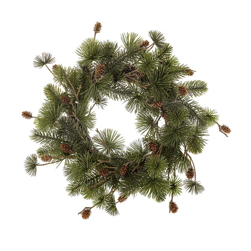 Christmas wreath with pine cones 40 cm