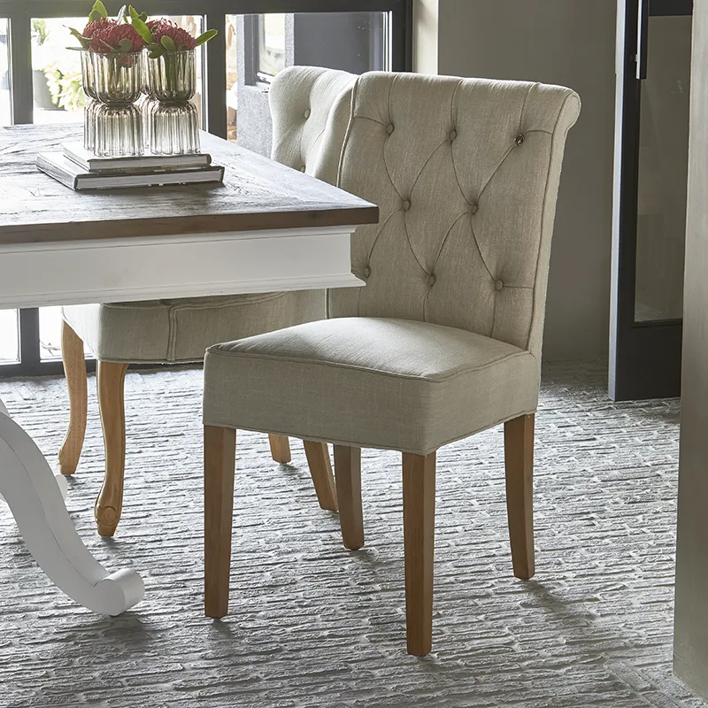 Hampton Classic dining chair linen flax