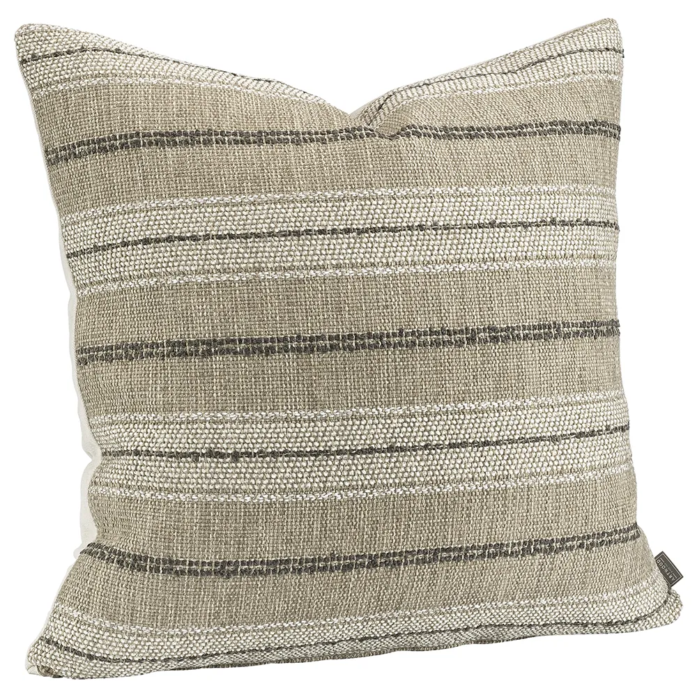 Nomad Multi Stripe Cushion Cover Linen 50x50 cm