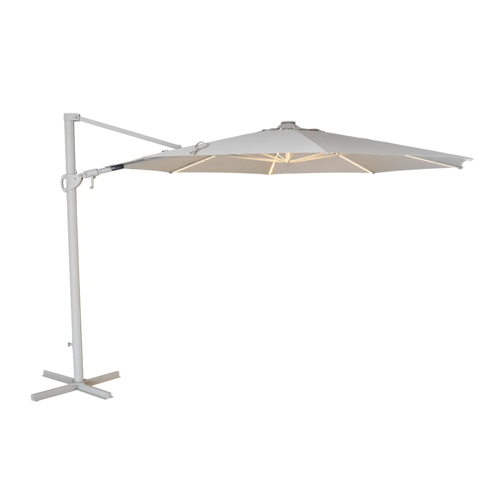 Cilento parasol 350 cm Light Grey / Khaki