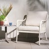 Coleville armchair  Pearl white / Dot beige