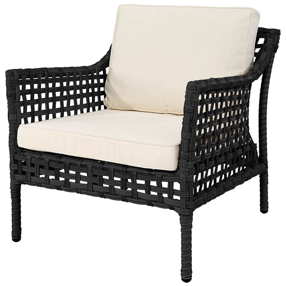 Armchair Santa Monica Black Art Rattan excl Cushion