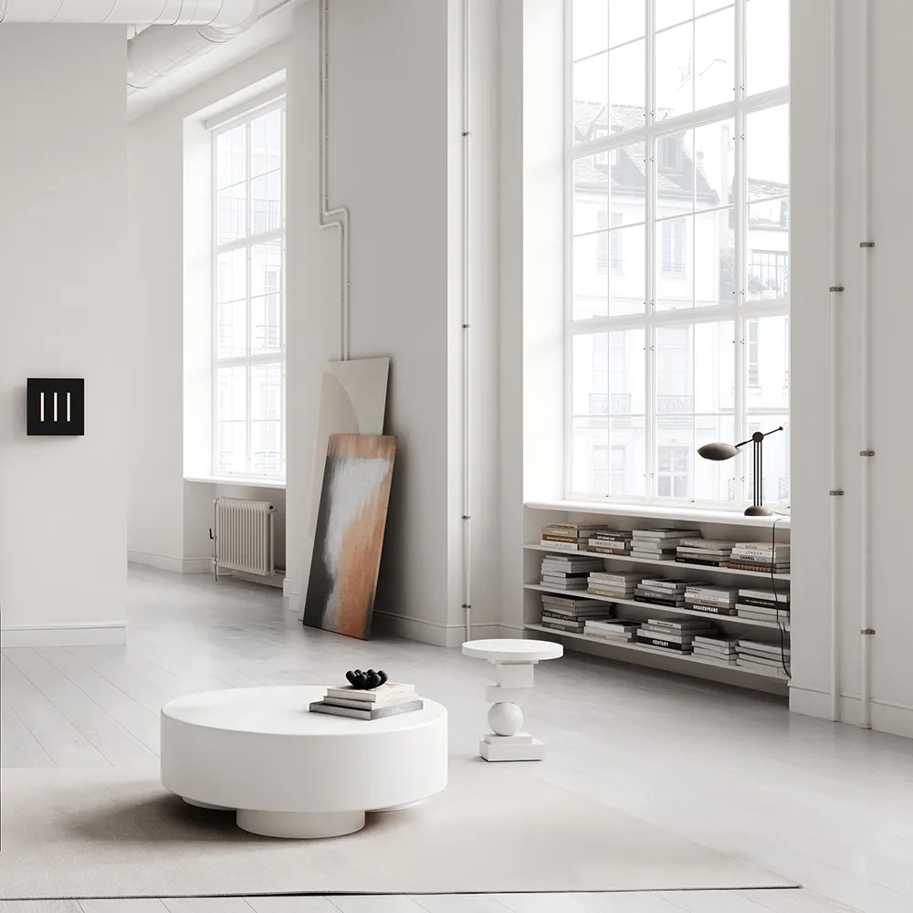 Big Foot Coffee Table, Big - Bone White