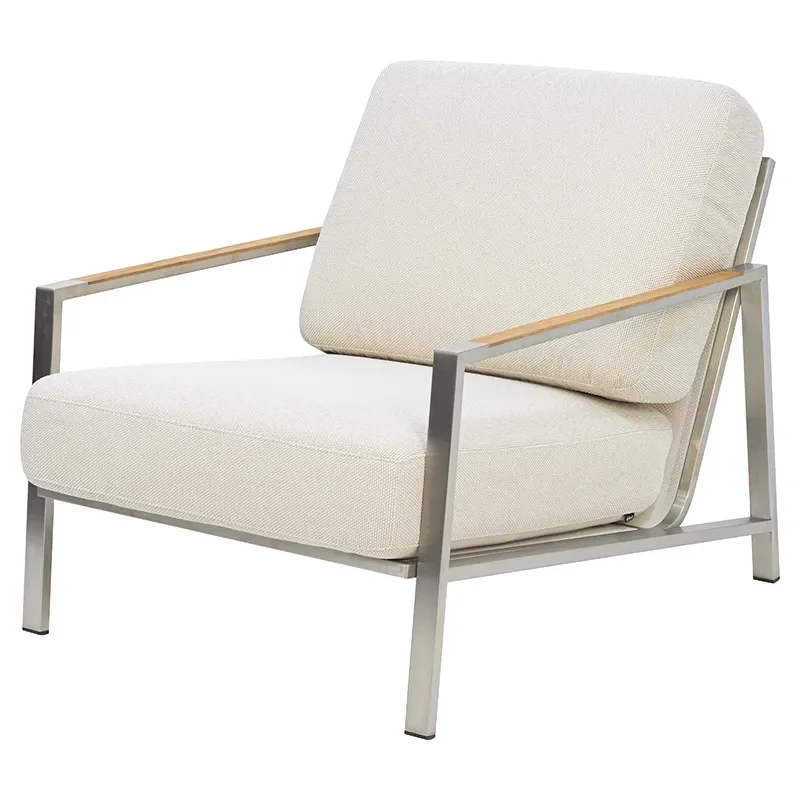 Naos armchair  Stainless steel / Dot beige