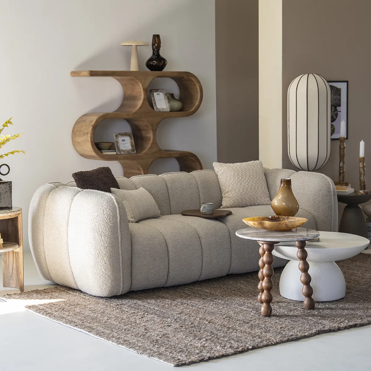 Sofa Cubetto (2.5-Seater) Taupe