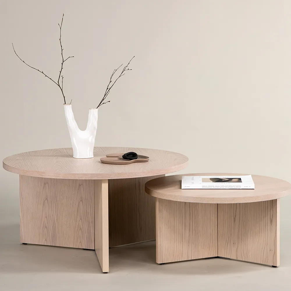 Saltö Coffee table Ø65 cm White plastered