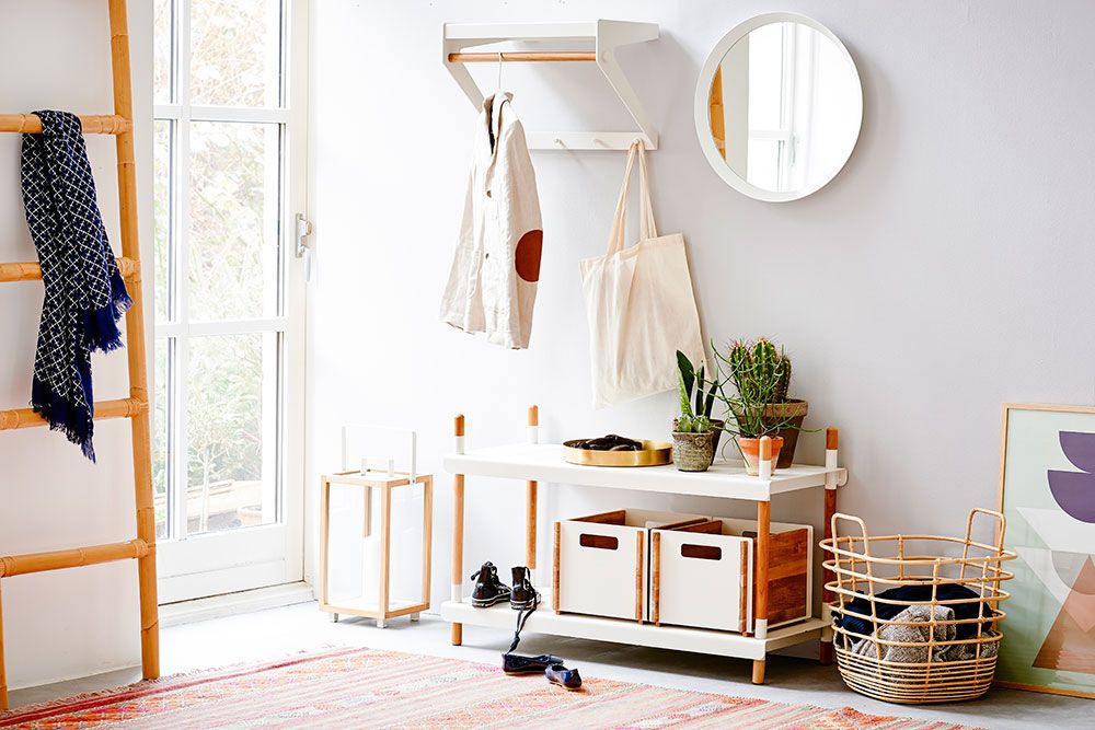 Copenhagen Coat Hanger Lava Grey / Teak