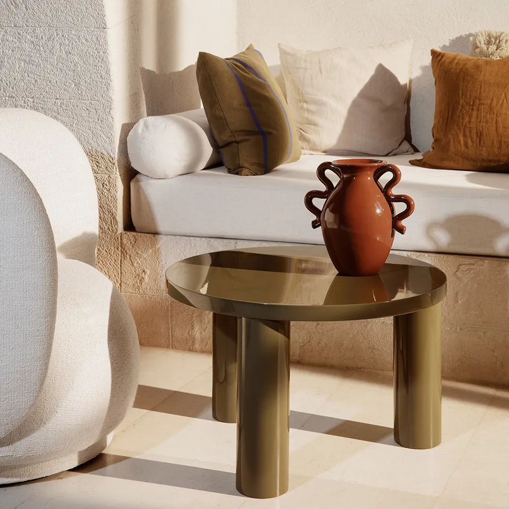 Post Coffee table Ø65 cm - Olive