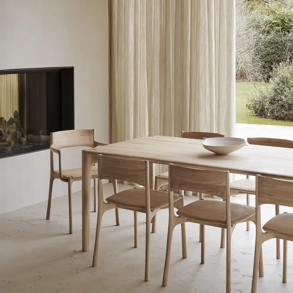 PI Dining chair with armrest Oak