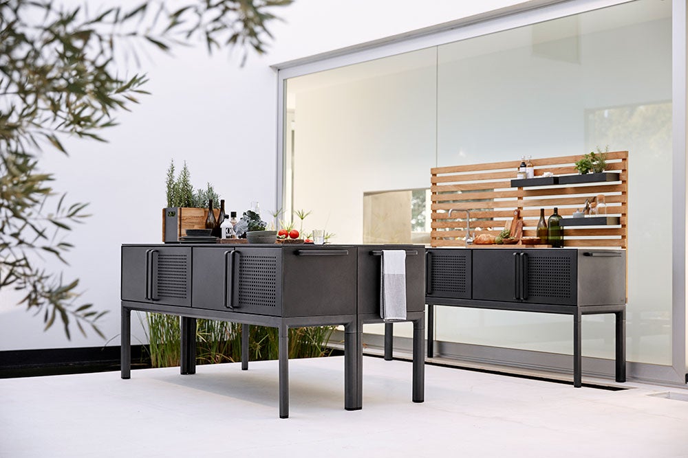 Drop Outdoor Kitchen Lava Grey Incl. Wall