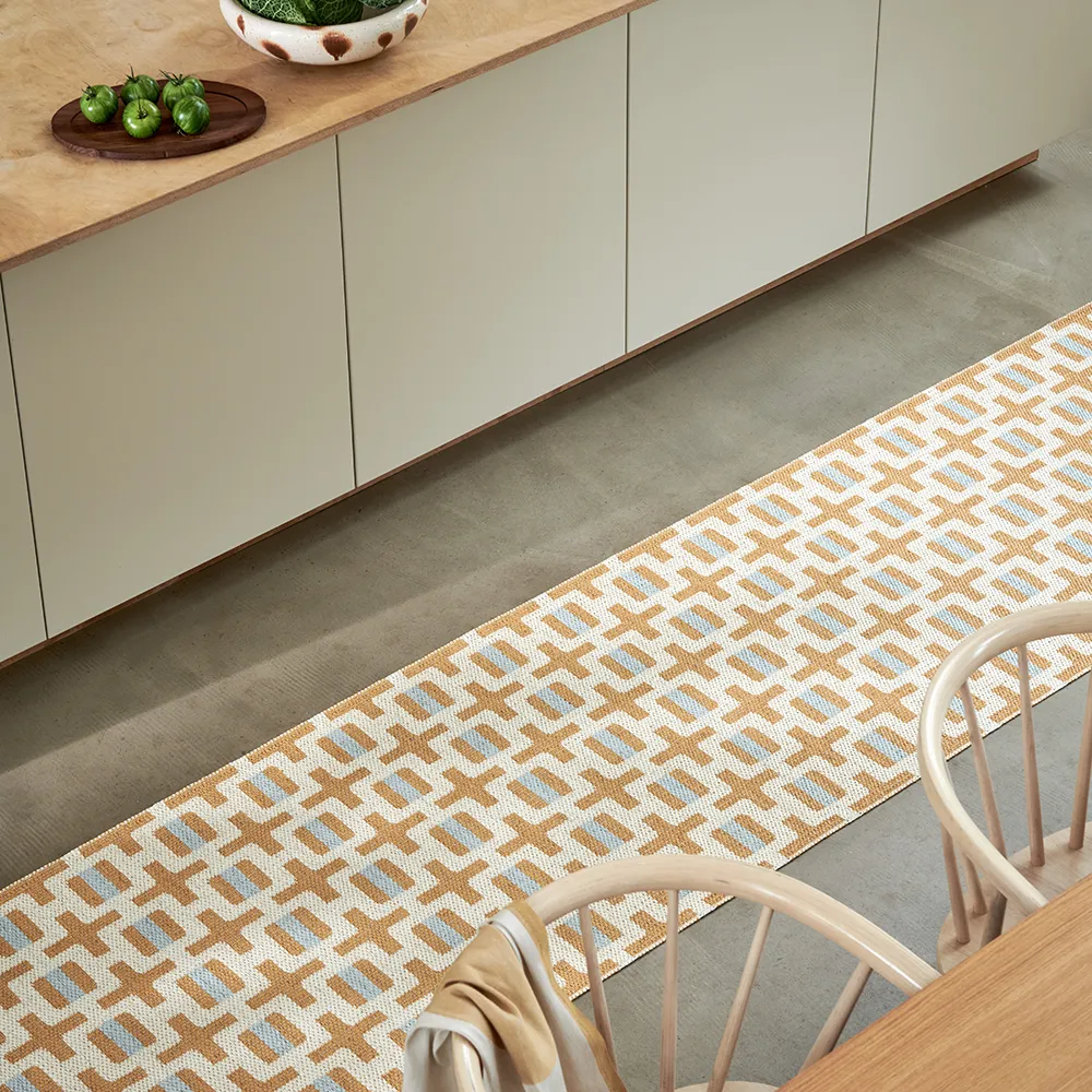 Tom rug Ochre/Cream/Sage 70 x 180 cm