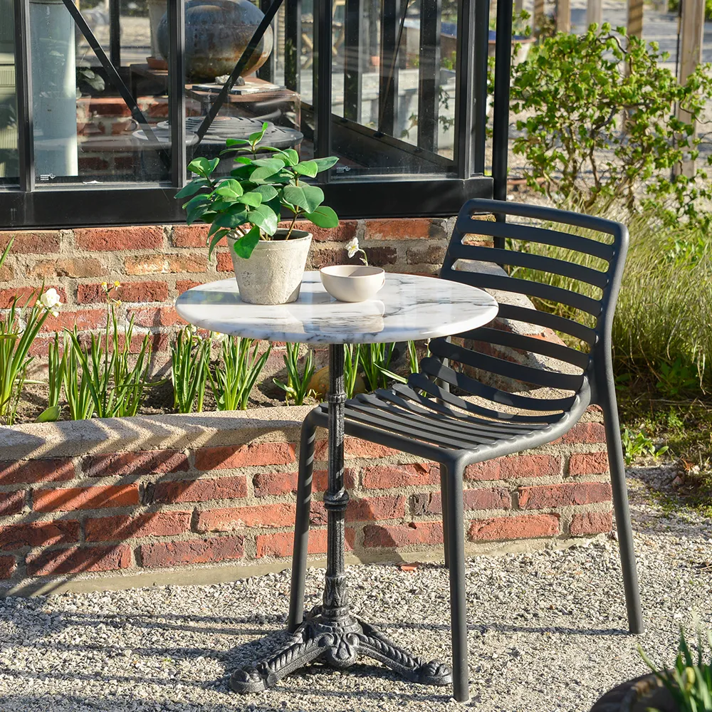 Loire marble table 60 white