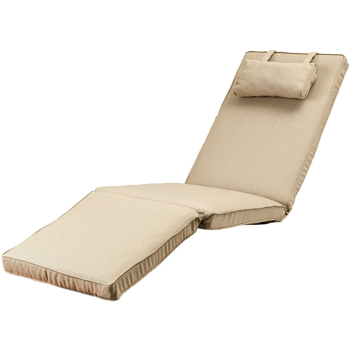 cushion Deck Chair Heather Beige Sunbrella