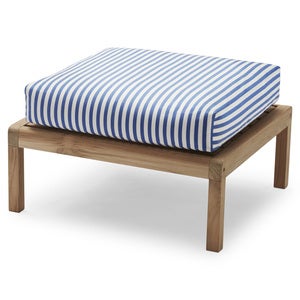 Virkelyst Pouf Sea Blue Stripe Teak