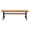 Mark dining table 95x230 cm black / teak
