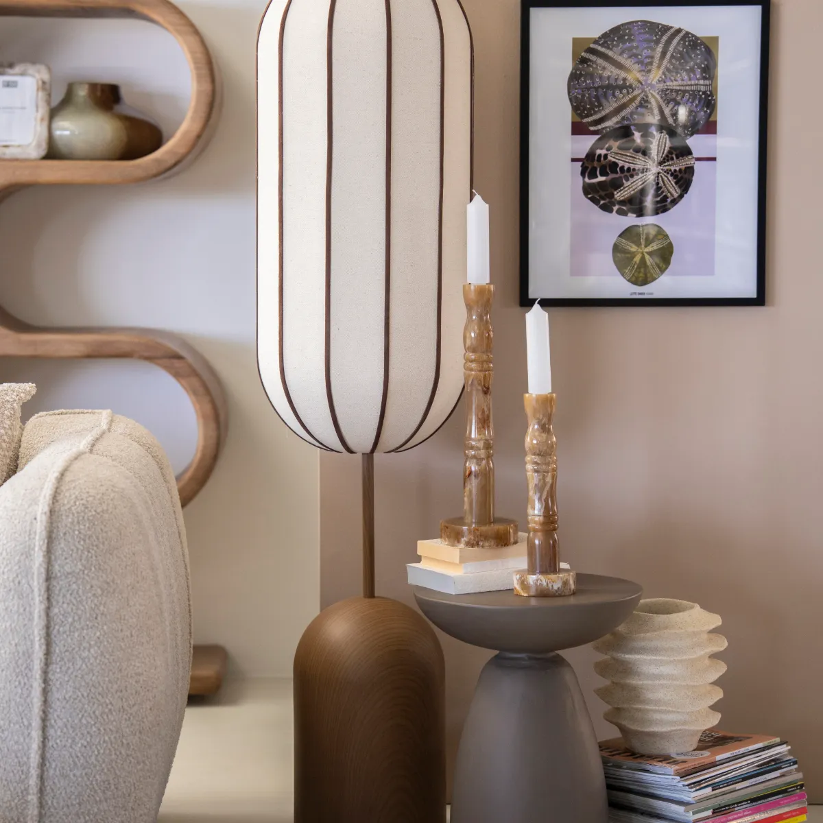 Cocoon floor lamp 35x35x145 cm brown