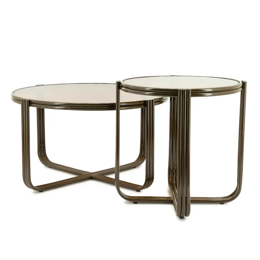 Coffee table Groovy - brown 63x63x35 cm