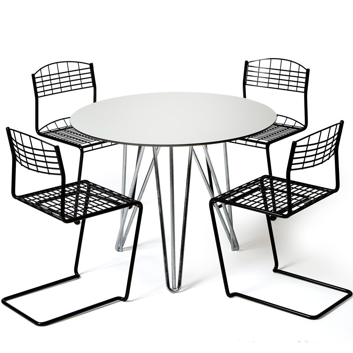High Tech Dining Group Ø90Cm Black