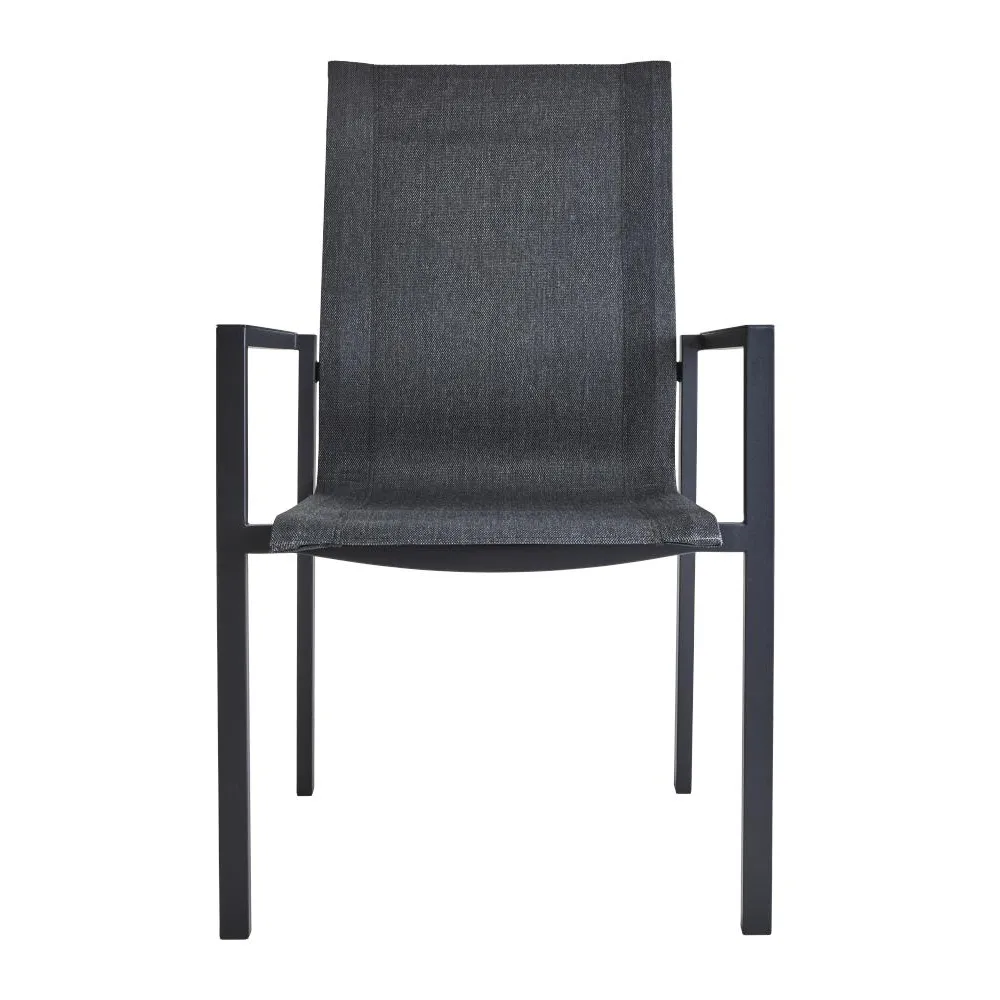 Chair with armrest Black/Black