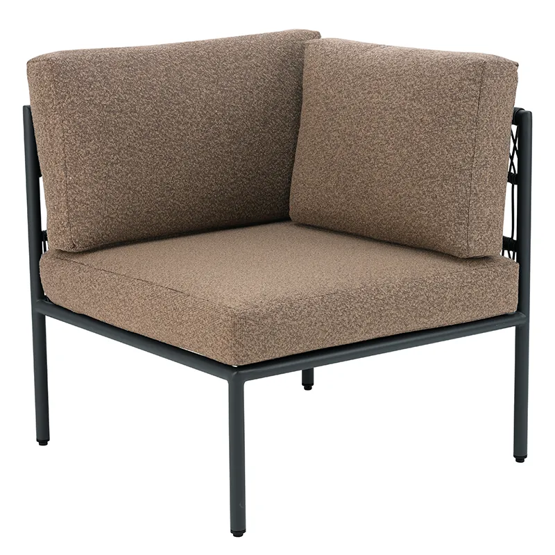 Reno corner piece Black / Raw Peanut