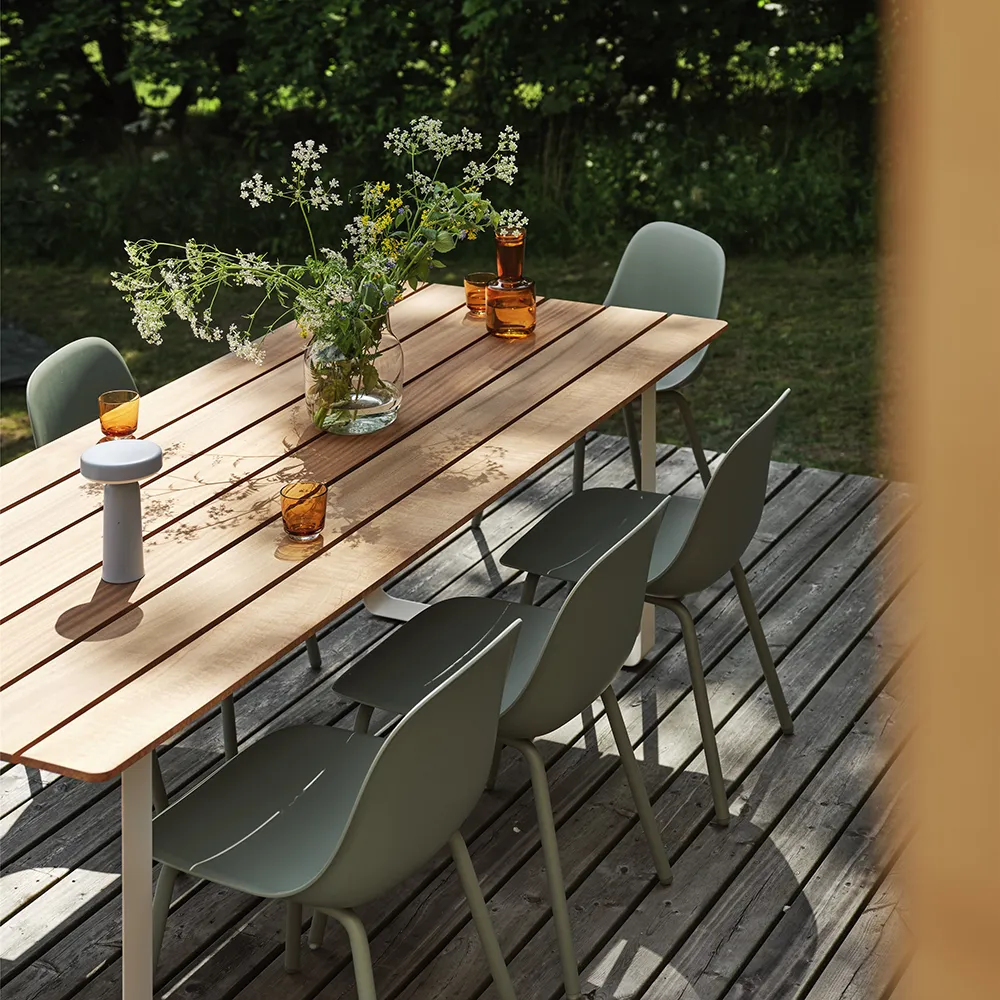 70/70 Dining table 225x90 cm Sapele Mahogany/Grey