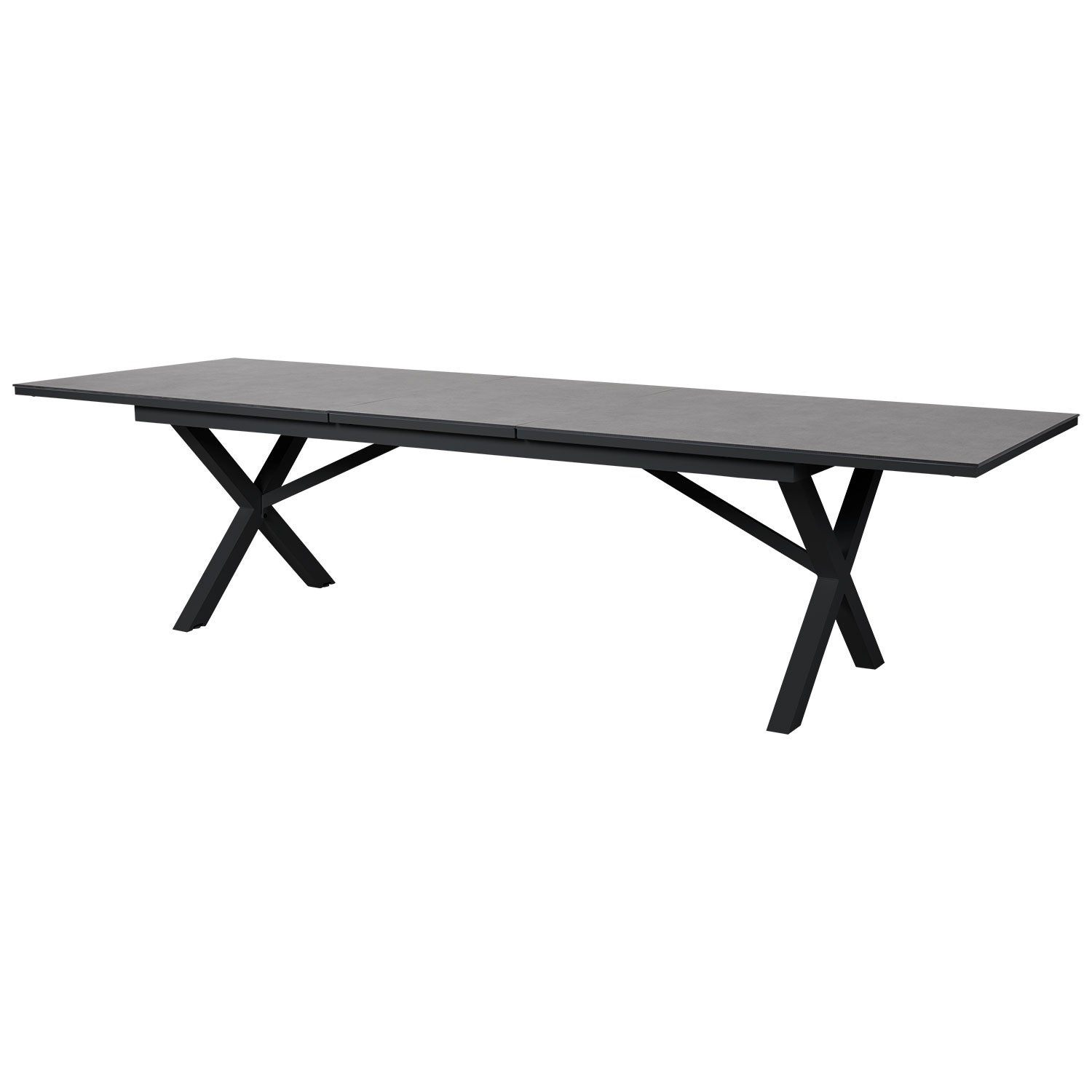 Hillmond extendable table 100x238-197 cm black/grey