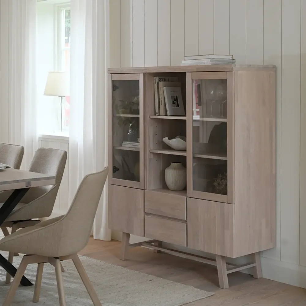 Brooklyn cabinet 130 cm white pigmented oak