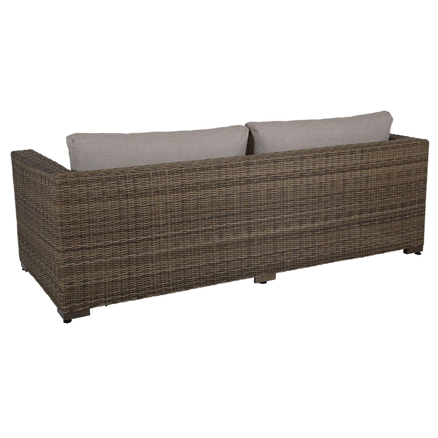Ninja 3-seater sofa rustic rattan incl. water-repellent cushions