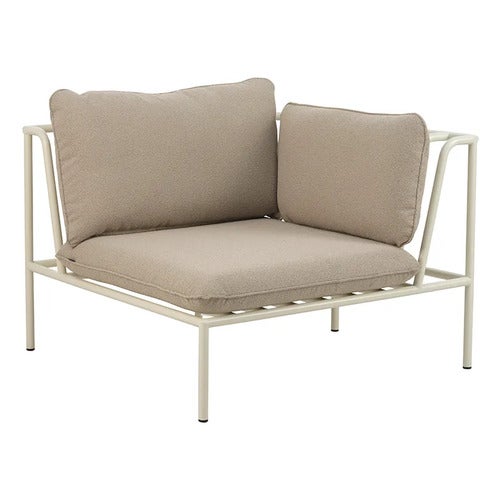 Collier corner piece  Pearl white / Teddy beige