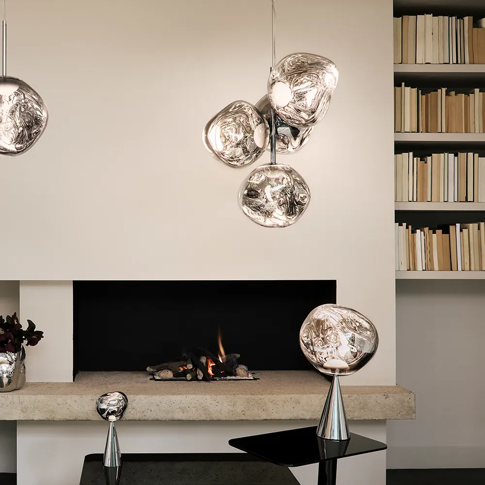 MeltTable lamp Silver/Silver LED