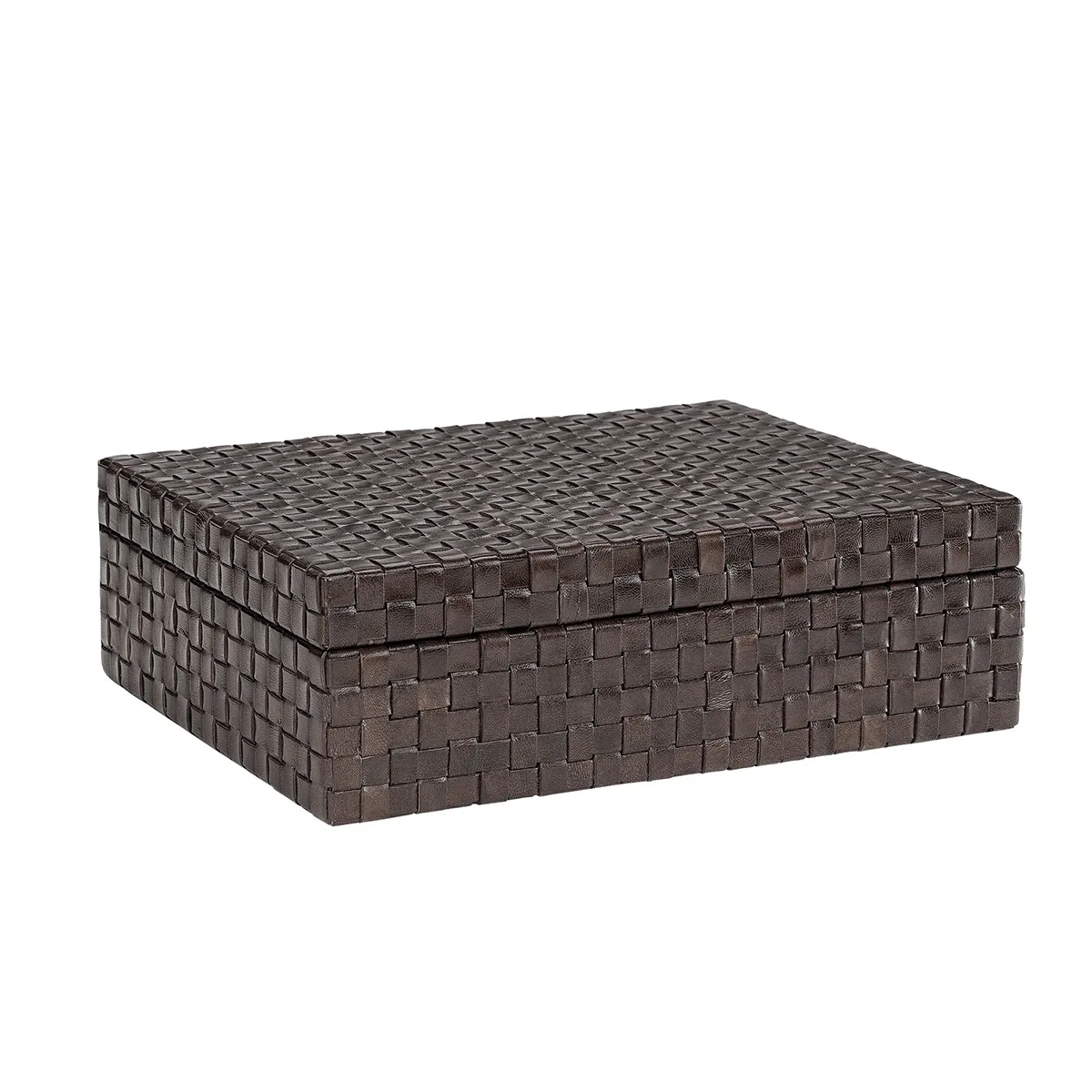 Leather Storage Box Fuego Deep brown