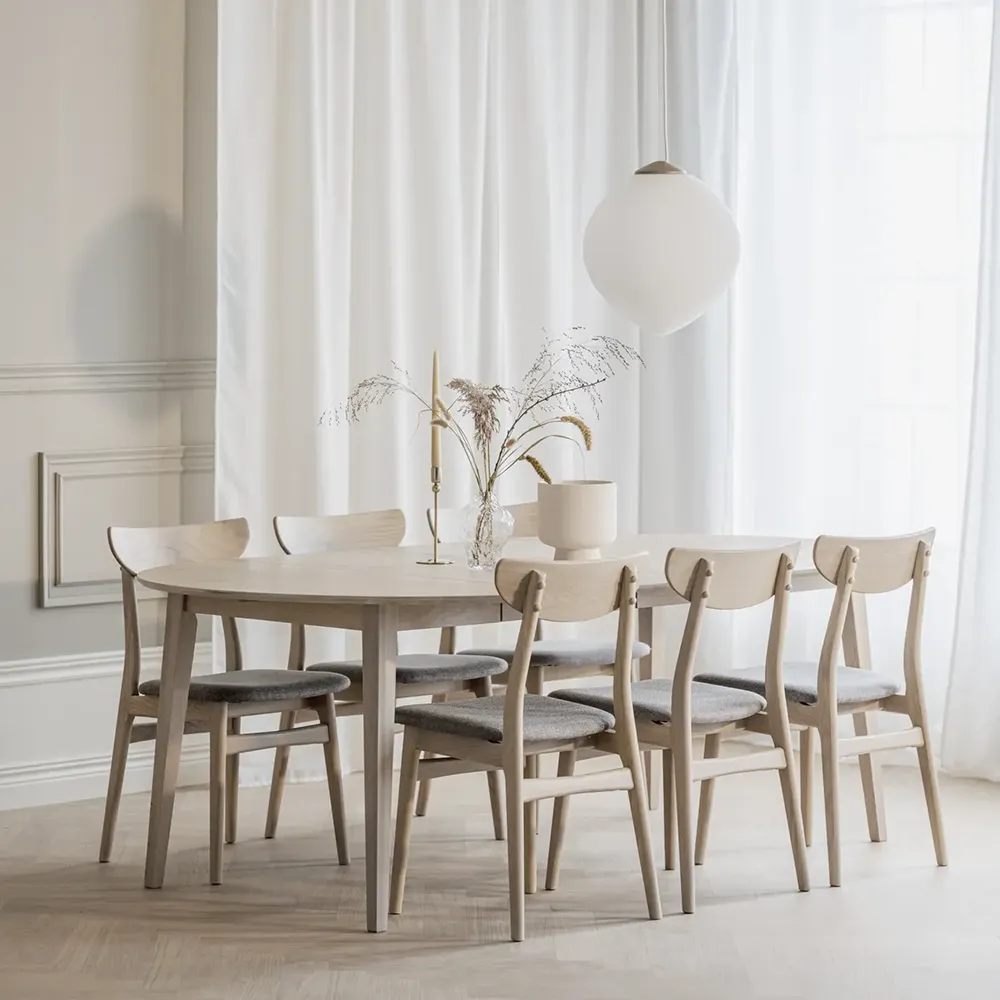 Rodham chair white pigmented oak/light gray