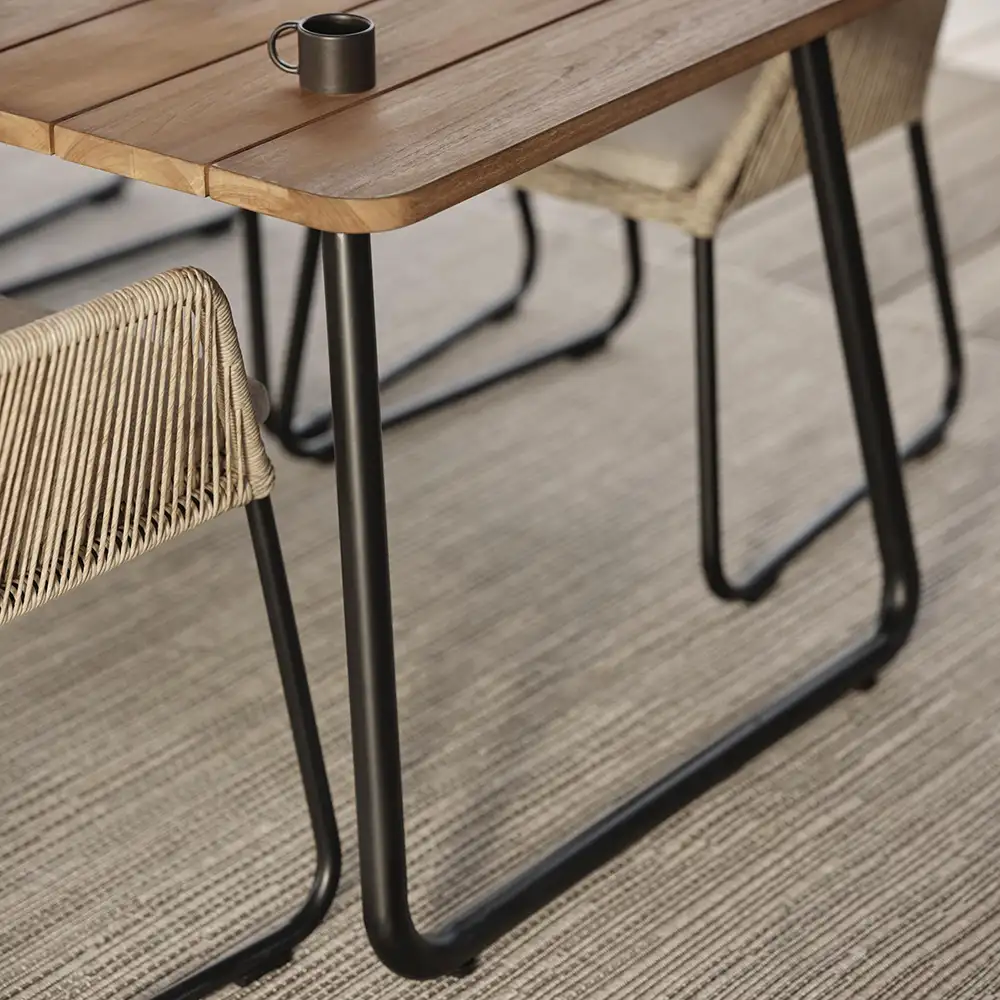 Nolli dining table 90x225 cm black/teak