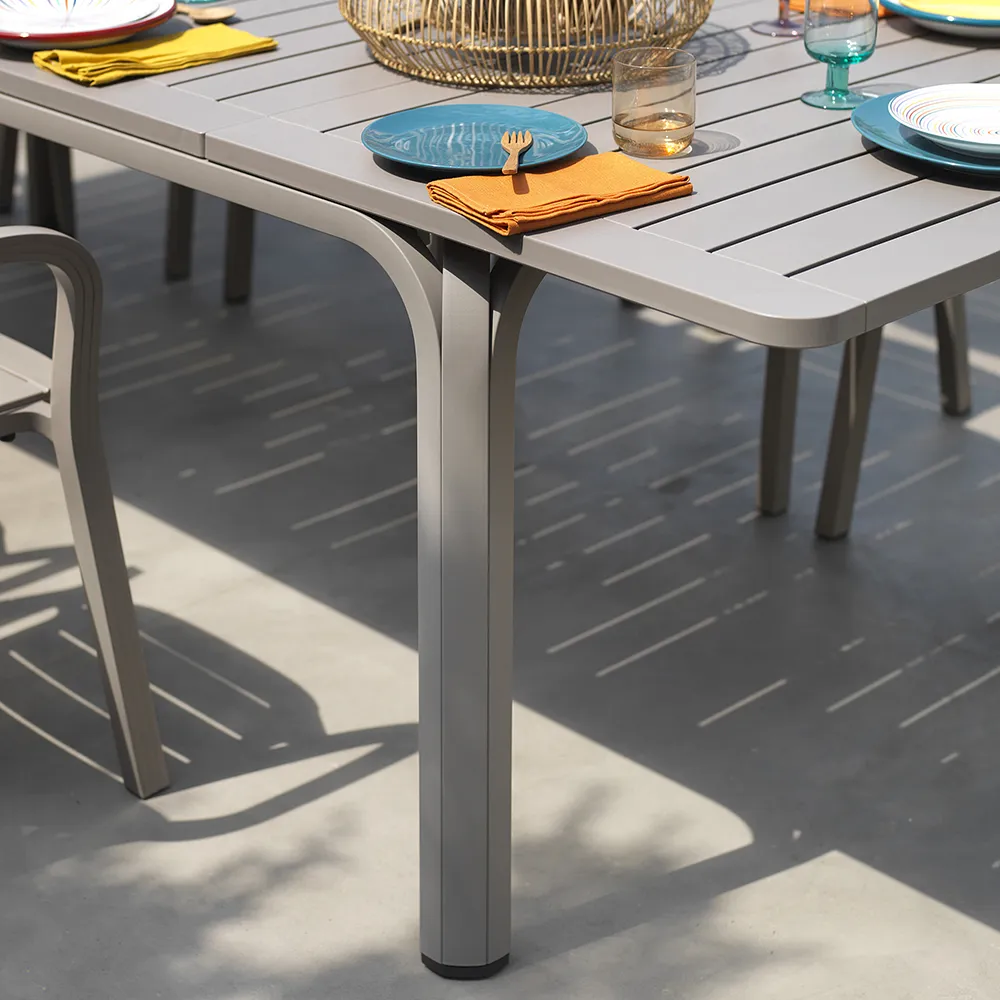 Alloro dining table 100x140-210 cm White Tortora