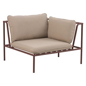 Collier corner piece  Zin red / Teddy beige