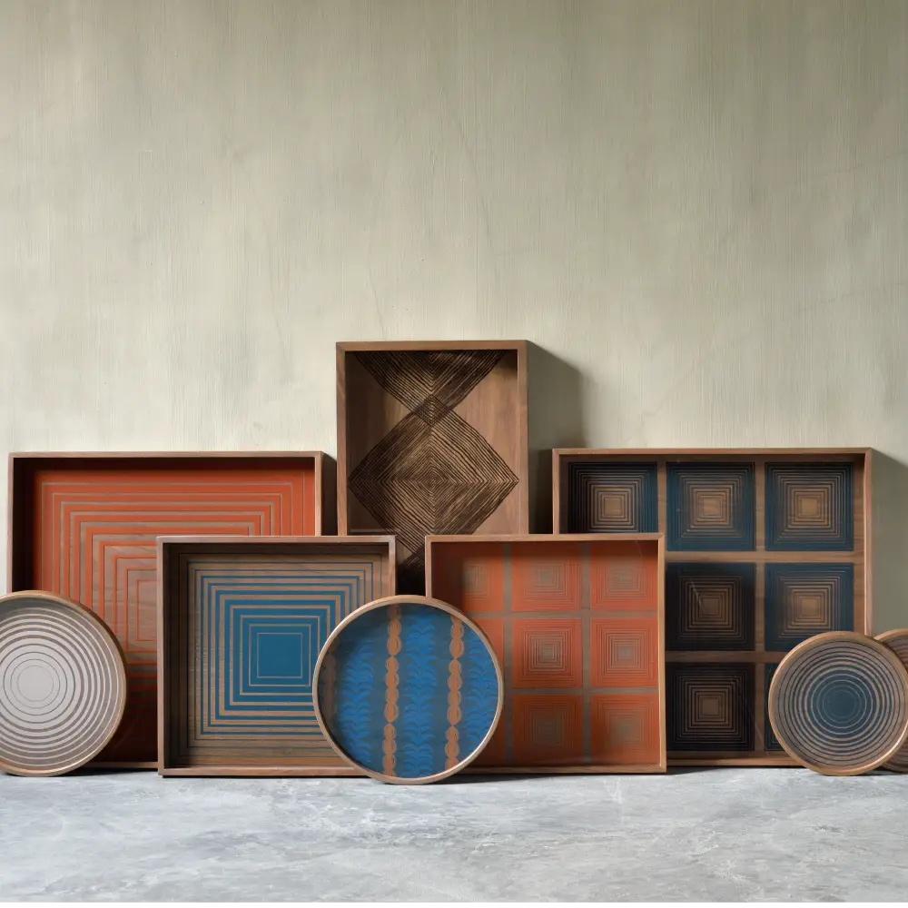 Squares tray 38x38 cm pumpkin